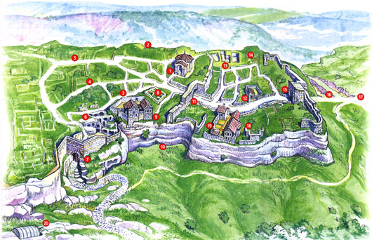 План-карта пещерного города Чуфут-Кале