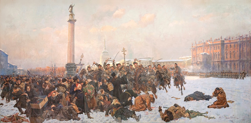 Войцех Горацій Коссак (1856-1942) «Кривава неділя у Петербурзі  9 січня 1905 року»