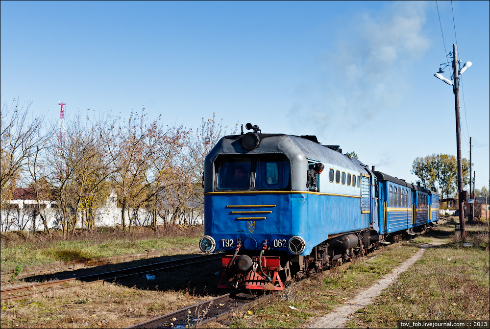 Поїзд вузькоколійки на станції "Зарічне"
