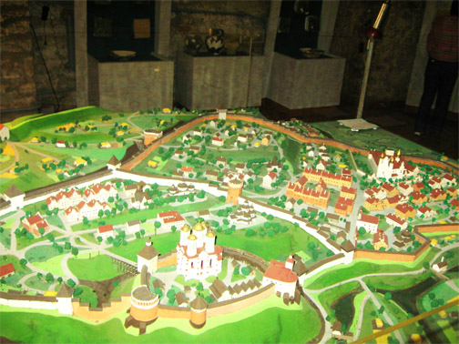 Замок князів Острозьких. Макет замкового комплексу в музеї