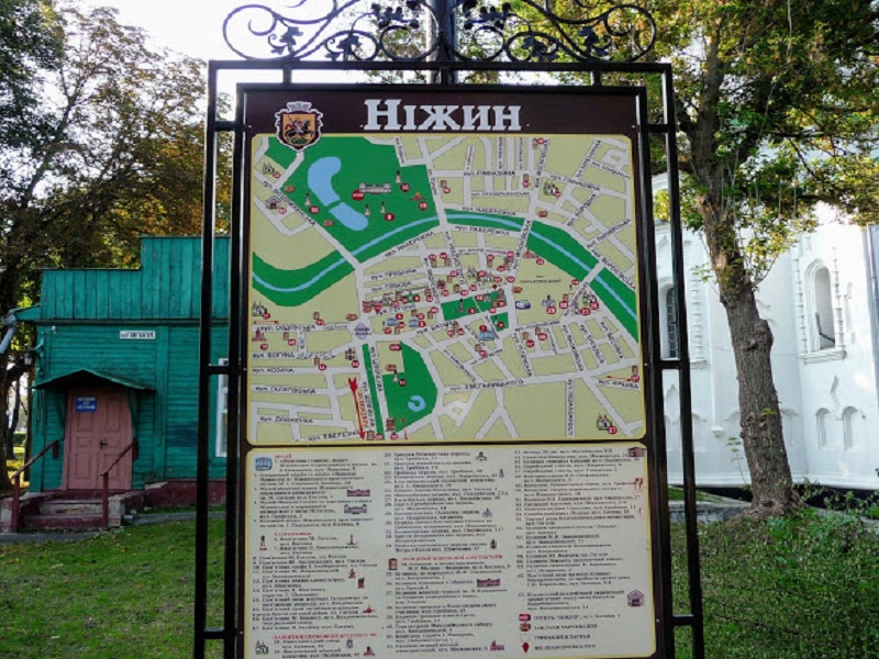 Детальна туристична мапа біля Миколаївського собору