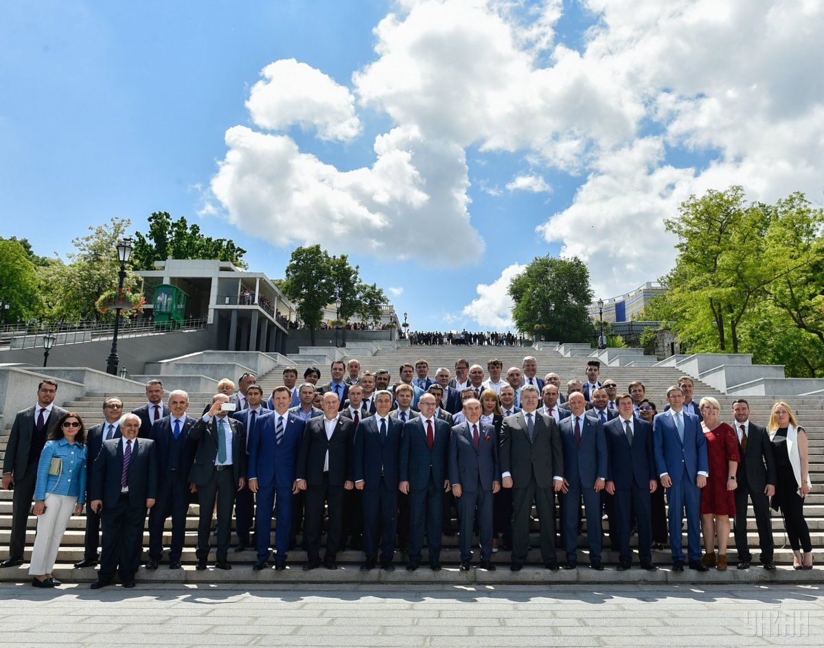 Відкриття Потьомкінських сходів та Стамбульського парку після реставрації 2017 року Президентом України та мером Стамбула