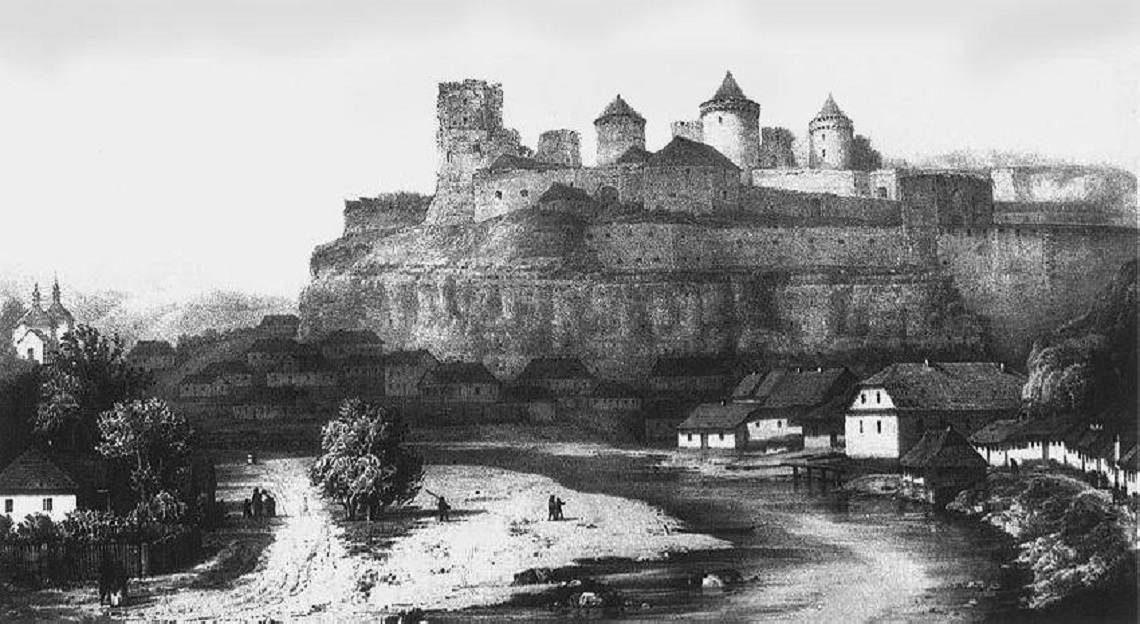 Вигляд Кам'янець-Подільського замку в давнину